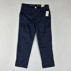 Sonoma NEW Life + Style Mid Rise Capri Pants Women's 6 Blue Chino Stretch NWT
